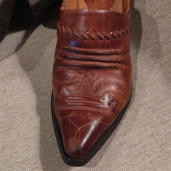 Ariat Juliette Brown Leather Mules with Whipstitch SIZE 6.5 B - Picture 7 of 10